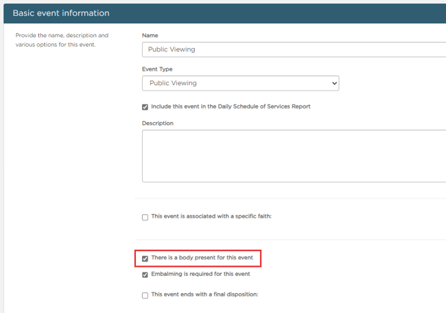 Service settings