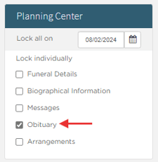 Planning Center lock settings