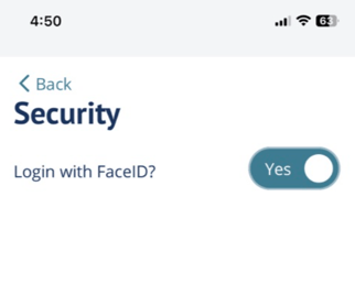 FaceID enabled