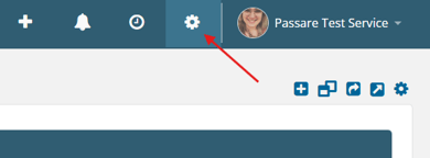 Settings icon in navigation bar