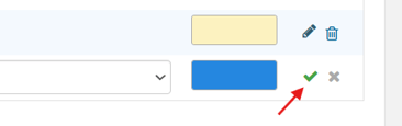 Green check mark next to color thumbnail