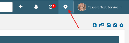 Settings icon in navigation bar