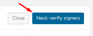 Verify signers button