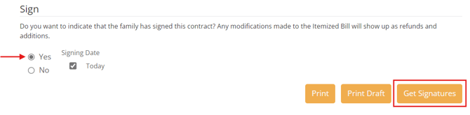 Goods & Services yes/no buttons with "Yes" selected