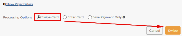 Processing options selection 