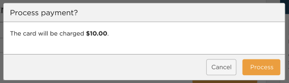Process payment confirmation