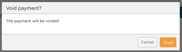 Void payment confirmation