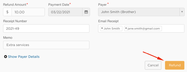 Refund fields