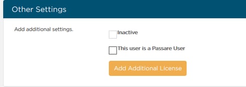 Add Addtional License button in Other Settings by selecting Add Additional License.