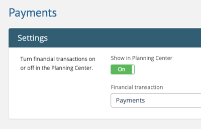 payment settings