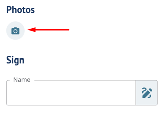 Camera icon to add decedent photo
