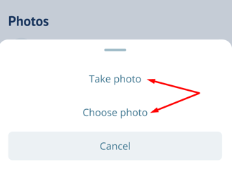 Take or choose photos