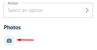Camera icon to add item photos