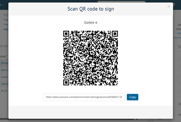 eSignatures QR code