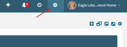 Settings icon in navigation