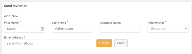 Send Invitation modal