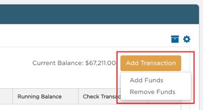 Add transaction dropdown