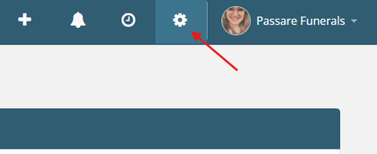 Settings icon in navigation