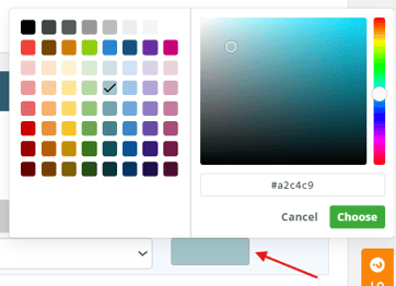 Color picker tool in rule settings