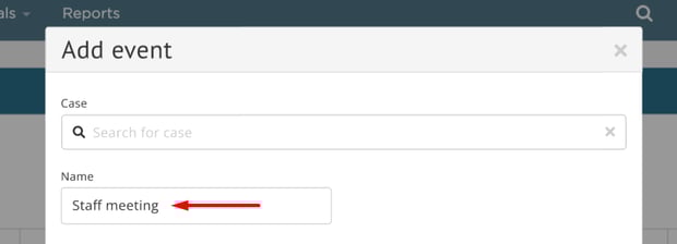 Name field for non-case events