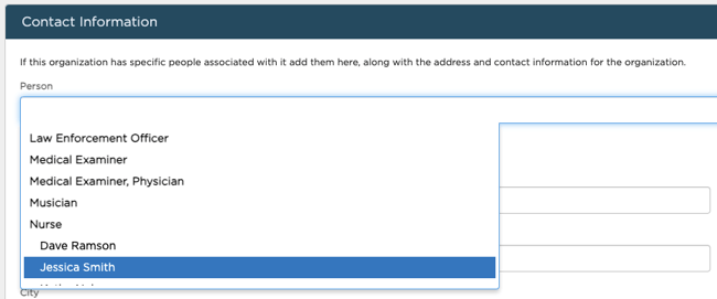 contact information person
