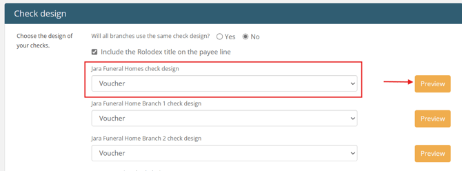 Check template dropdowns