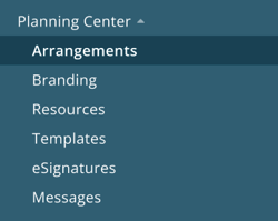 arrangements tab