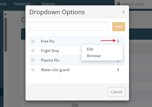 Ellipsis icon showing Edit and Remove options