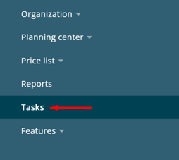 Tasks section of Admin Settings
