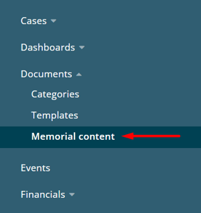 Documents > Memorial Content