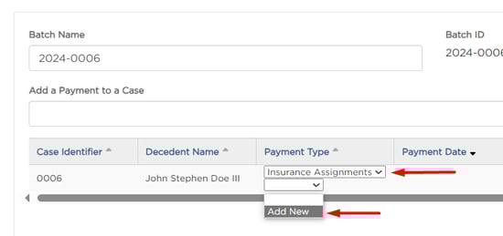 Add insurance assignment