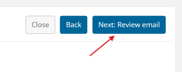 Next: Review email button