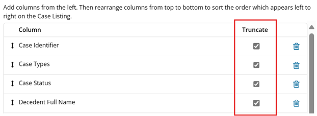 Truncate textbox in Configure Columns modal