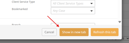 Show in new tab button