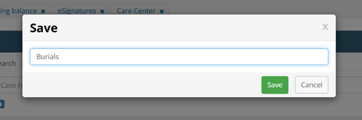 Name tab and save