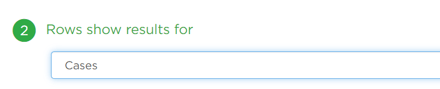 In Rows show results for dropdown, select Cases for a single contact or Family & Friends for several contacts per family