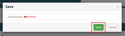 Name and save filtered tab