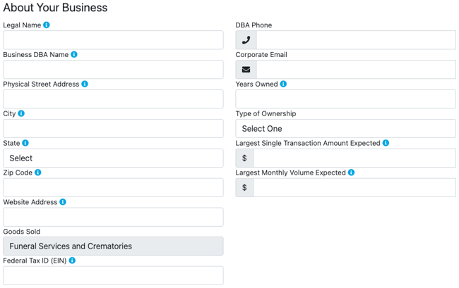 about your business section