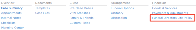 Select Funeral Directors Life Policy page