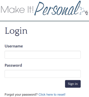 Make It! Personal login page