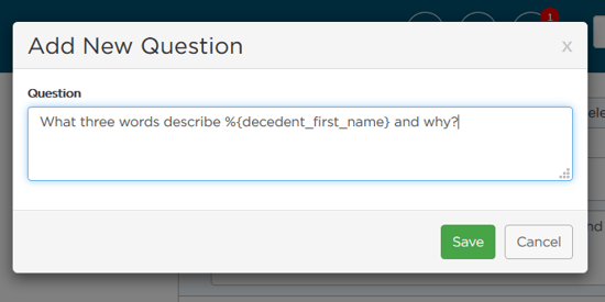 Type your question and save