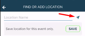 GPS tool on the Find or Add page