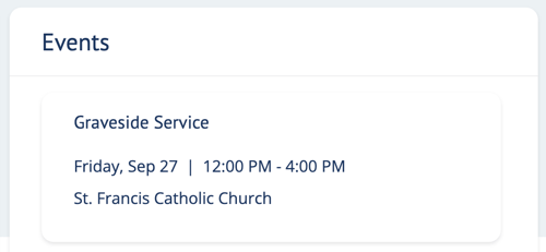 events widget
