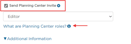 Send Planning Center Invite
