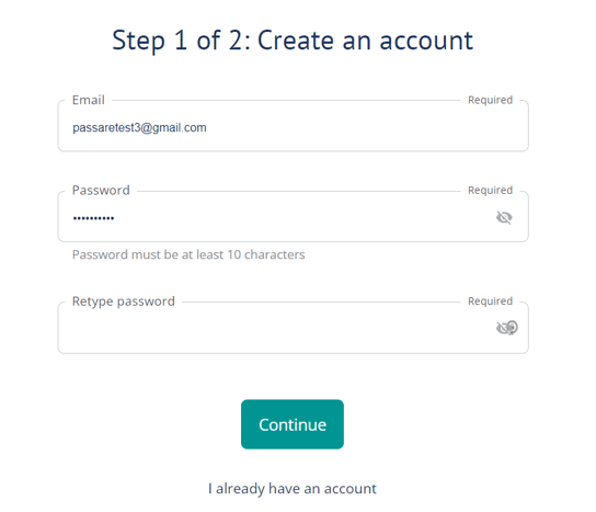 Create account or login to the Planning Center