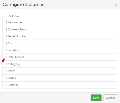 Configure Columns