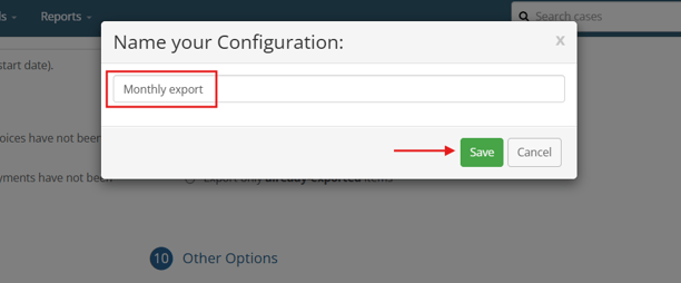 Name configuration field and Save button