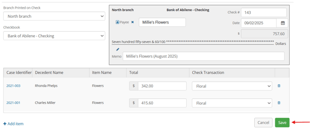 Case Related check with contract items added