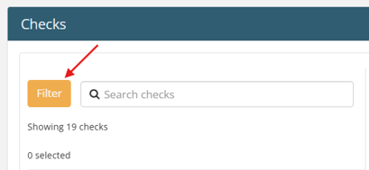 Orange filter button on Checks page