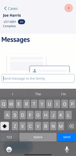 Gif typing message in text field